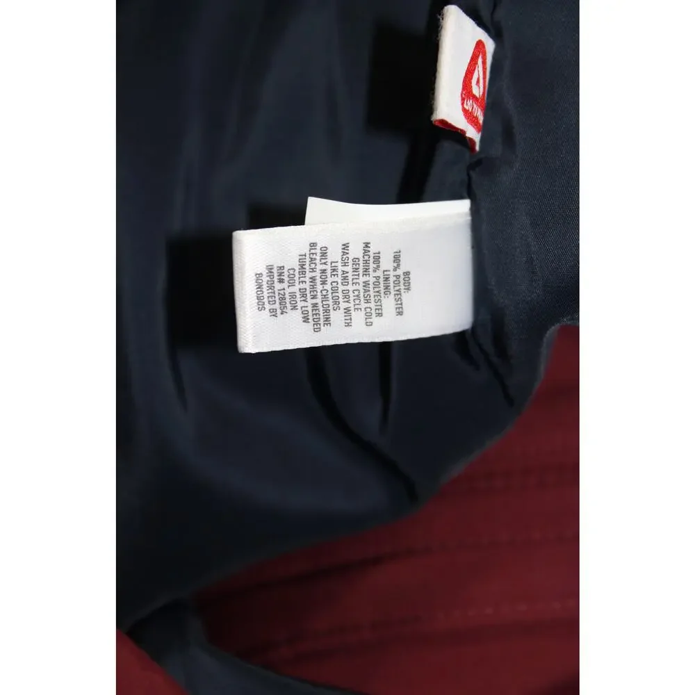 Bonobos Size Medium Quilted Barn Jacket Maroon Corduroy Collar Snap‎ Button